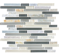 Anatolia Bliss Glass & Slate Linear Silver Aspen